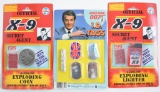 Group of 3 007 James Bond Roger Moore Gadgets in Original Packaging