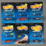 Group of 6 Hot Wheels Speed Fleet Die-Cast Vehicles In Original packages