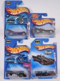 Group of 4 Hot Wheels Batman Batmobiles in Original Packaging