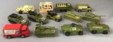 Group of 13 die-cast military vehicles and more