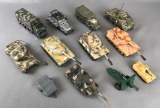 Group of 12 toy military vehicles