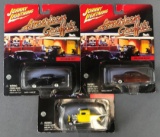 Group of 3 Johnny Lightning American Graffiti die-cast vehicles in original packaging