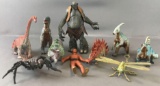 Group of 10 plastic dinosaurs and more
