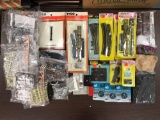 Large group of HO scale model train accessories