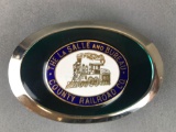 LaSalle and Bureau County Railroad Co. belt buckle