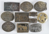 Group of 11 Belt Buckles and Money Clips