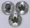 Group of (3) 2018 Canada $5 Maple Leaf One Ounce .9999 Fine Silver Rounds.