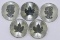 Group of (5) 2018 Canada $5 Maple Leaf One Ounce .9999 Fine Silver Rounds.