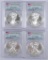 Group of (4) 2016 $1 American Silver Eagle 30th Anniversary (PCGS) MS69.