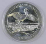 2018 Cumberland Island 5oz. .999 Fine Silver ATB Round.