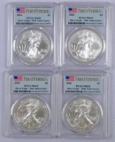 Group of (4) 2016 $1 American Silver Eagle 30th Anniversary (PCGS) MS69.