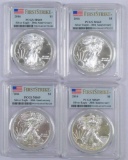 Group of (4) 2016 $1 American Silver Eagle 30th Anniversary (PCGS) MS69.
