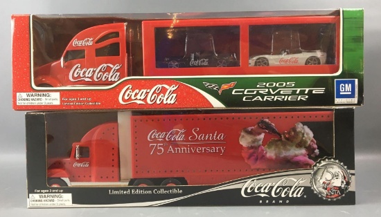 Group of 2 Coca-Cola Tractor Trailers