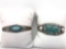Lot of 2 : Native American Crafted Silver and Turquoise Cuff and Bangle