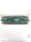 Triple Bracelet Sterling Silver and Banded Malachite Cuff