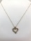 10k Yellow Gold Heart Pendant and Chain Necklace