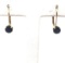 14k Yellow Gold and Sapphire Earrings