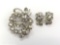 Vintage Eisenberg Ice Brooch and Earrings