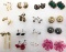 Lot of Colorful Fashion Clip-on Earrings : 15 pairs