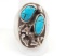 Sterling Silver and Double Turquoise Ring