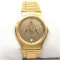 Masonic Logo Bulova Goldtone Quartz Watch