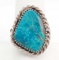 Native American Crafted Bezel Set Turquoise Ring