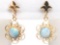 14k White Opal Earrings