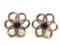 14k Flower-form Earrings