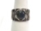 Sterling Silver and Tourmaline Wide Band Ring