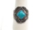 Sterling Silver and Center Square Turquoise Ring