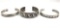 Set of 3 : Detailed Silver Cuff Bracelets