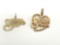 Lot of 2 : 14k Yellow Gold Charms/Pendants