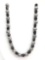 Sterling Silver and Black Bead Necklace
