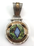 Sterling Silver Inlay Watch Pendant : Jerry T. Nelson