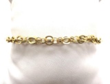 14k Yellow Gold Loop-Link Chain Bracelet