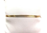 14k Yellow Gold Double Strand Herringbone Chain Bracelet