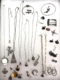 Sterling Silver Necklace, Watch Chain, and more lot