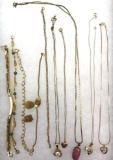 Vintage Gold Filled Costume Chain, Pendant, and Bracelet Lot