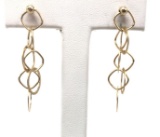 14k Yellow Gold Linked Circles Earrings