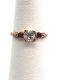 14k Yellow Gold and Sapphire and Ruby Ring