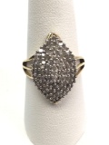 10k Yellow Gold and Diamond Cocktail Ring