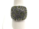Sterling Silver and Chrome Tourmaline Ring