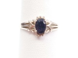 Sterling Silver and Sapphire Ring