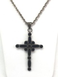 Sterling Silver Cross and Chain Necklace