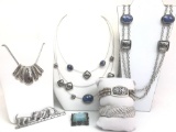 Silvertone and Blue : Fashion Collection + Judith Ripka Sterling Silver