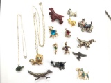 Animal Collection - Lapel Pins, Pendants, and Cuff