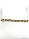14k Yellow Gold Loop-link Bracelet