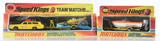 Group of 2 Matchbox Speed Kings Die-Cast Vehicles in Original Boxes