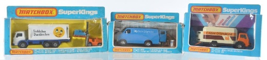 Group of 3 Matchbox Foreign Market Super Kings Die-Cast Vehicles with Original Boxes