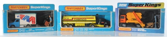 Group of 3 Matchbox Super Kings Die-Cast Vehicles in Original Boxes